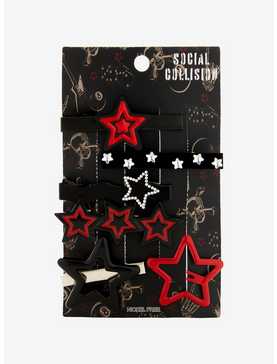 Social Collision Red & Black Star Clip Set, , hi-res