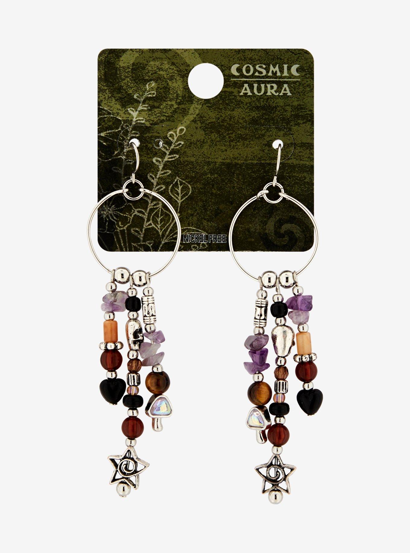 Cosmic Aura Star Stone Drop Earrings, , hi-res