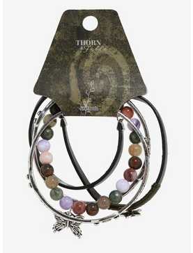 Thorn & Fable Butterfly Stone Faux Leather Bracelet Set, , hi-res