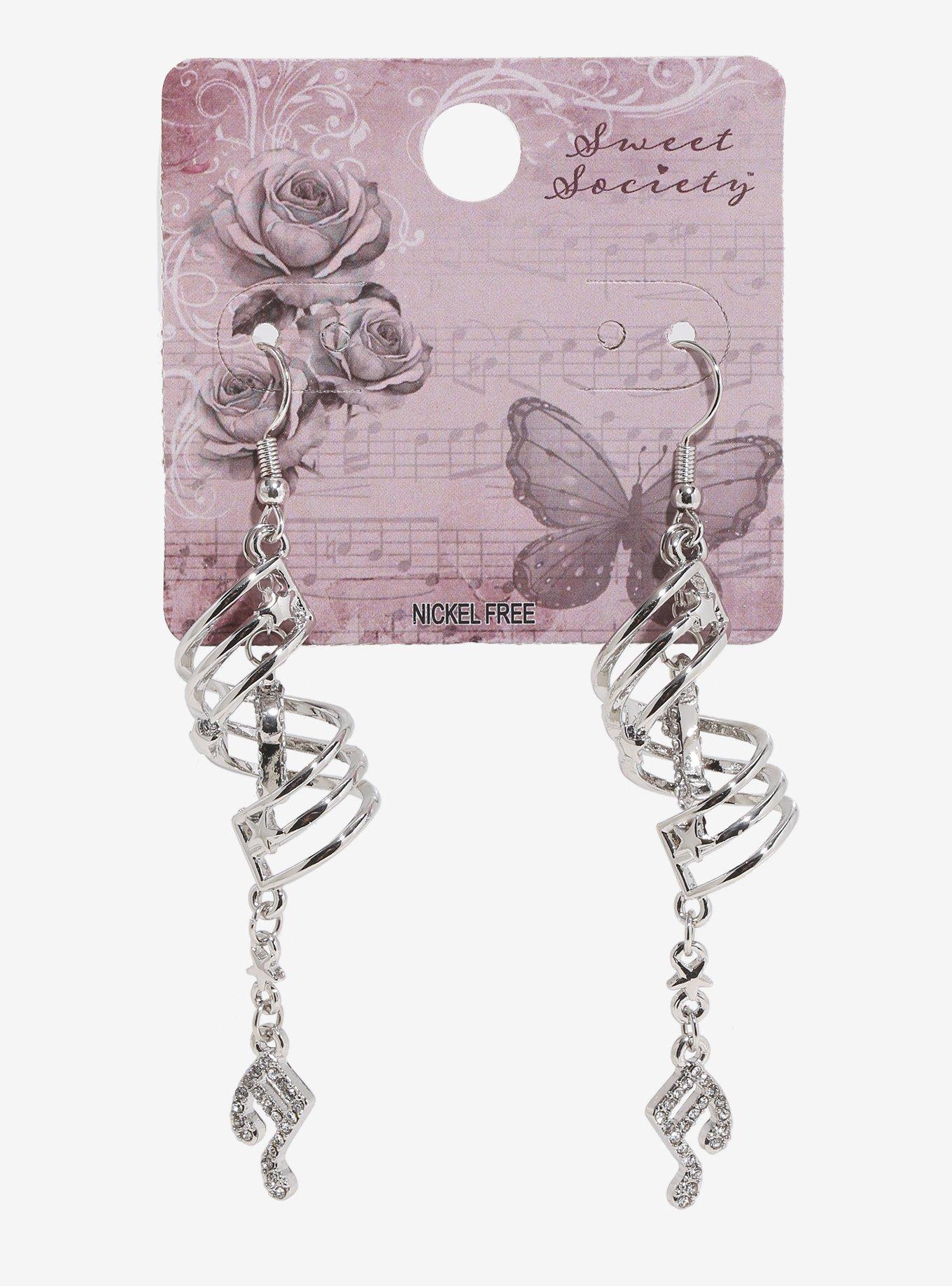 Sweet Society Music Staff Earrings, , hi-res