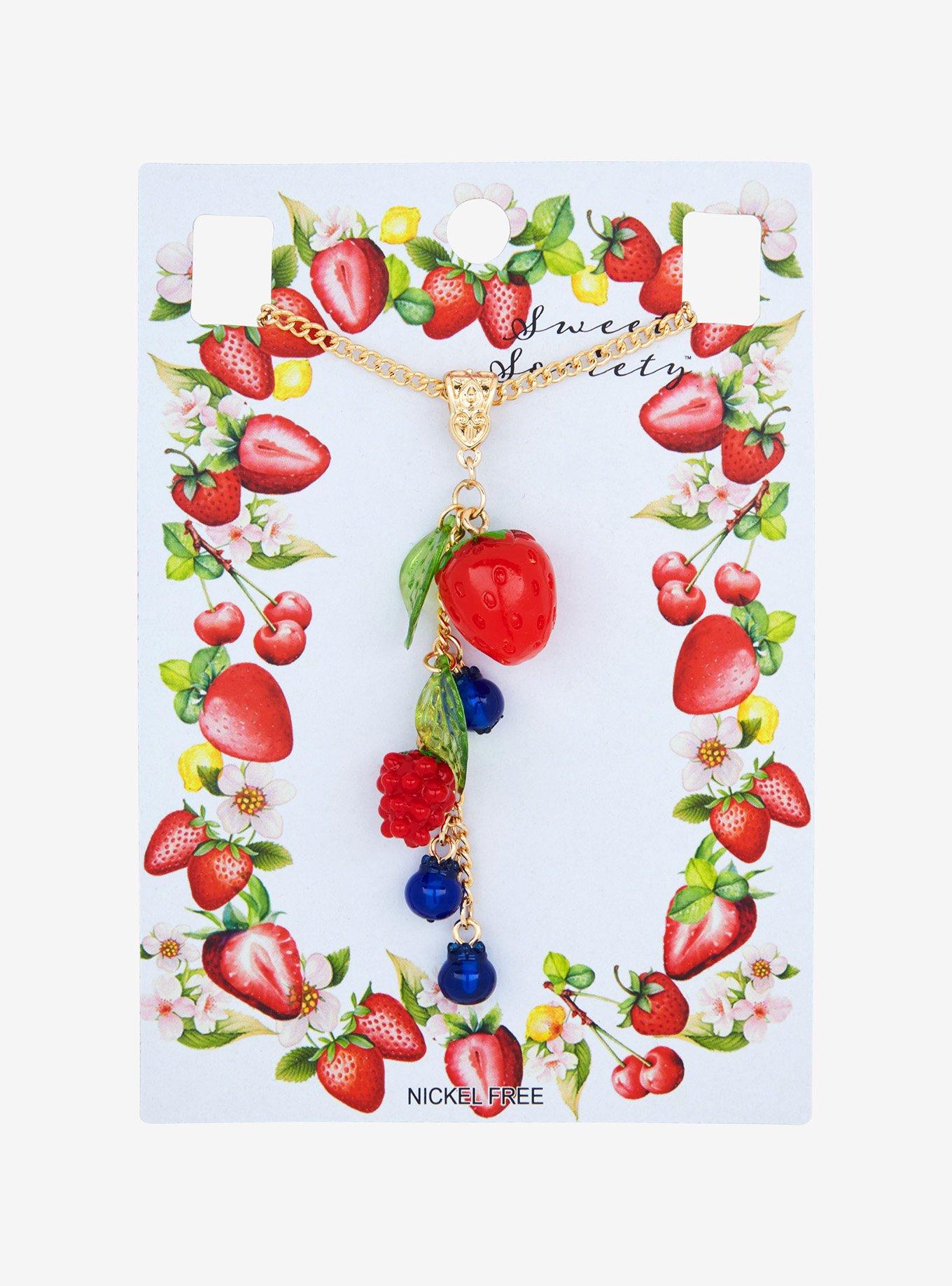 Sweet Society Cascading Berries Necklace, , hi-res