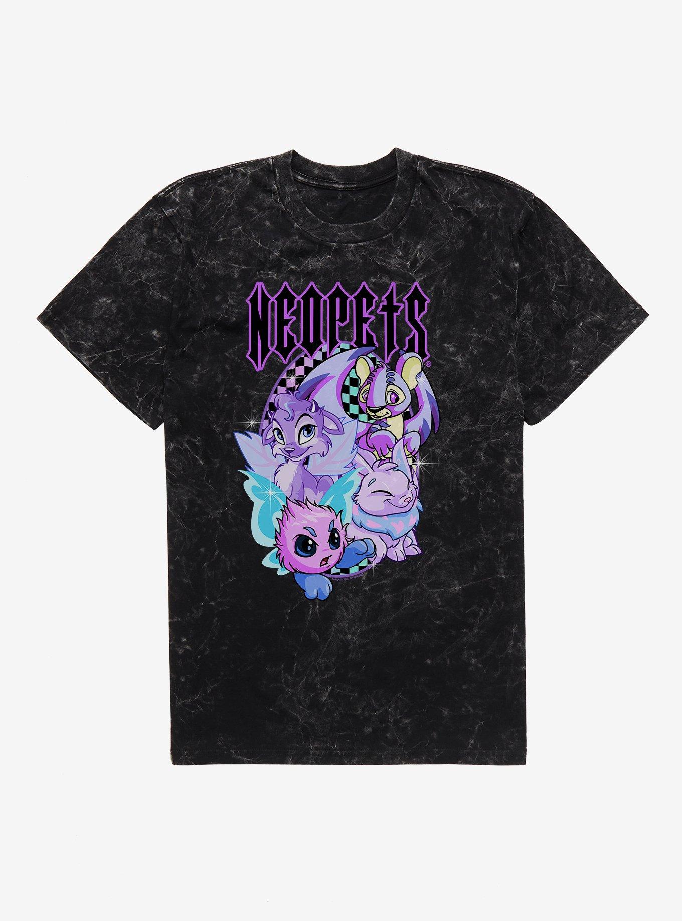 Neopets Goth Mineral Wash T-Shirt, BLACK MINERAL WASH, hi-res