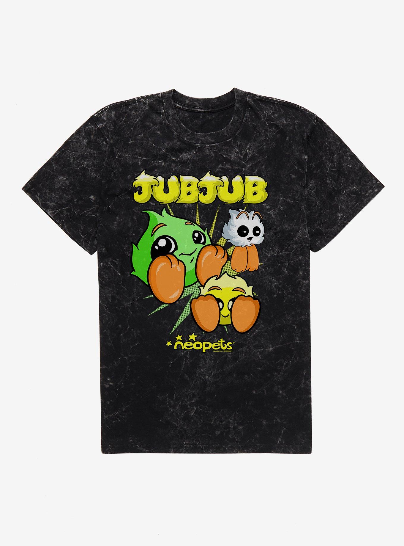 Neopets JubJub Mineral Wash T-Shirt, BLACK MINERAL WASH, hi-res