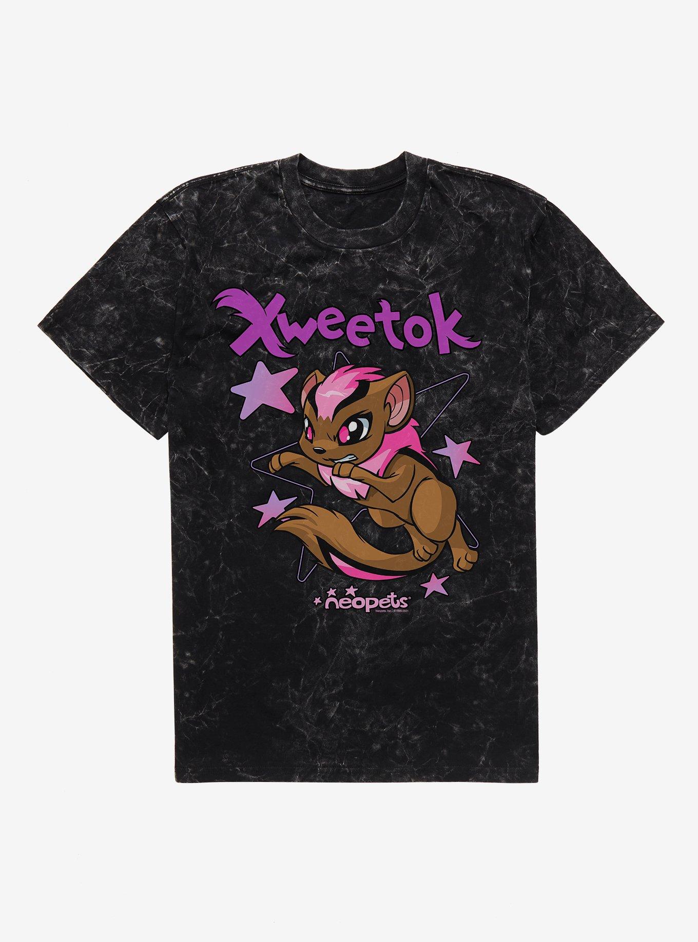 Neopets Xweetok Mineral Wash T-Shirt, BLACK MINERAL WASH, hi-res