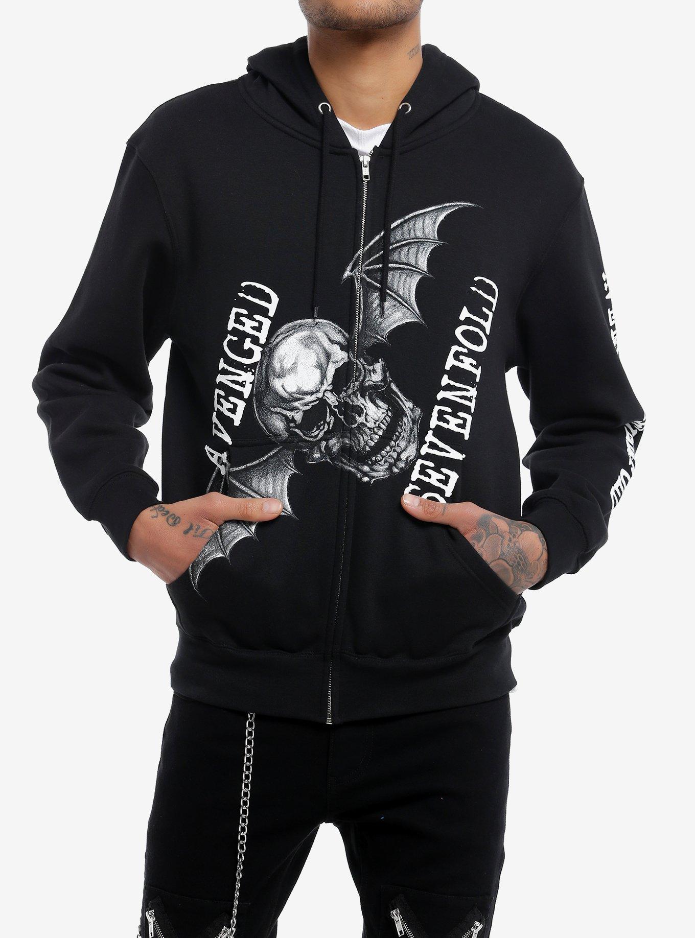 Avenged Sevenfold Winged Skull Zip-Up Hoodie | Hot Topic