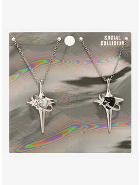 Social Collision Cosmic Heart Best Friend Necklace Set, , hi-res