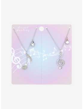 Sweet Society Musical Note Bling Best Friend Necklace Set, , hi-res