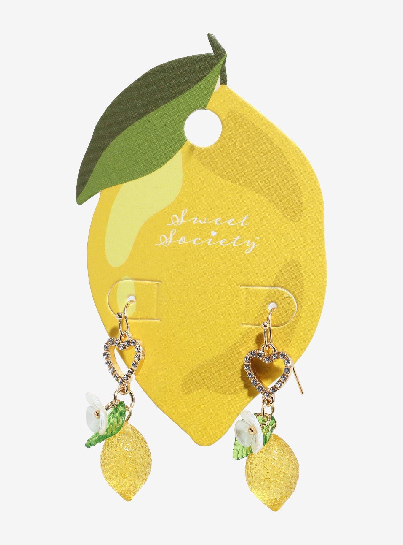 Sweet Society Heart Lemon Drop Earrings, , hi-res