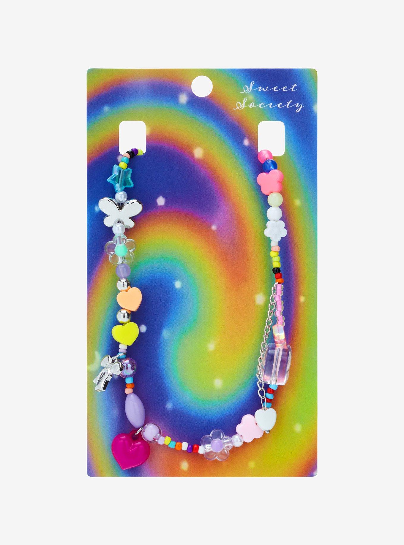 Sweet Society Heart Butterfly Beaded Necklace, , hi-res