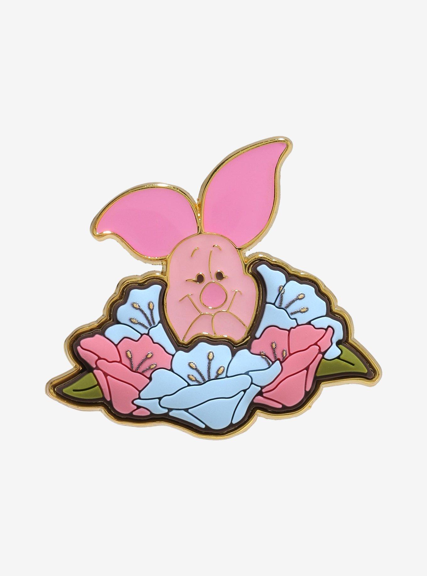 Loungefly Disney Winnie the Pooh Piglet Floral Scented Enamel Pin — BoxLunch Exclusive, , hi-res