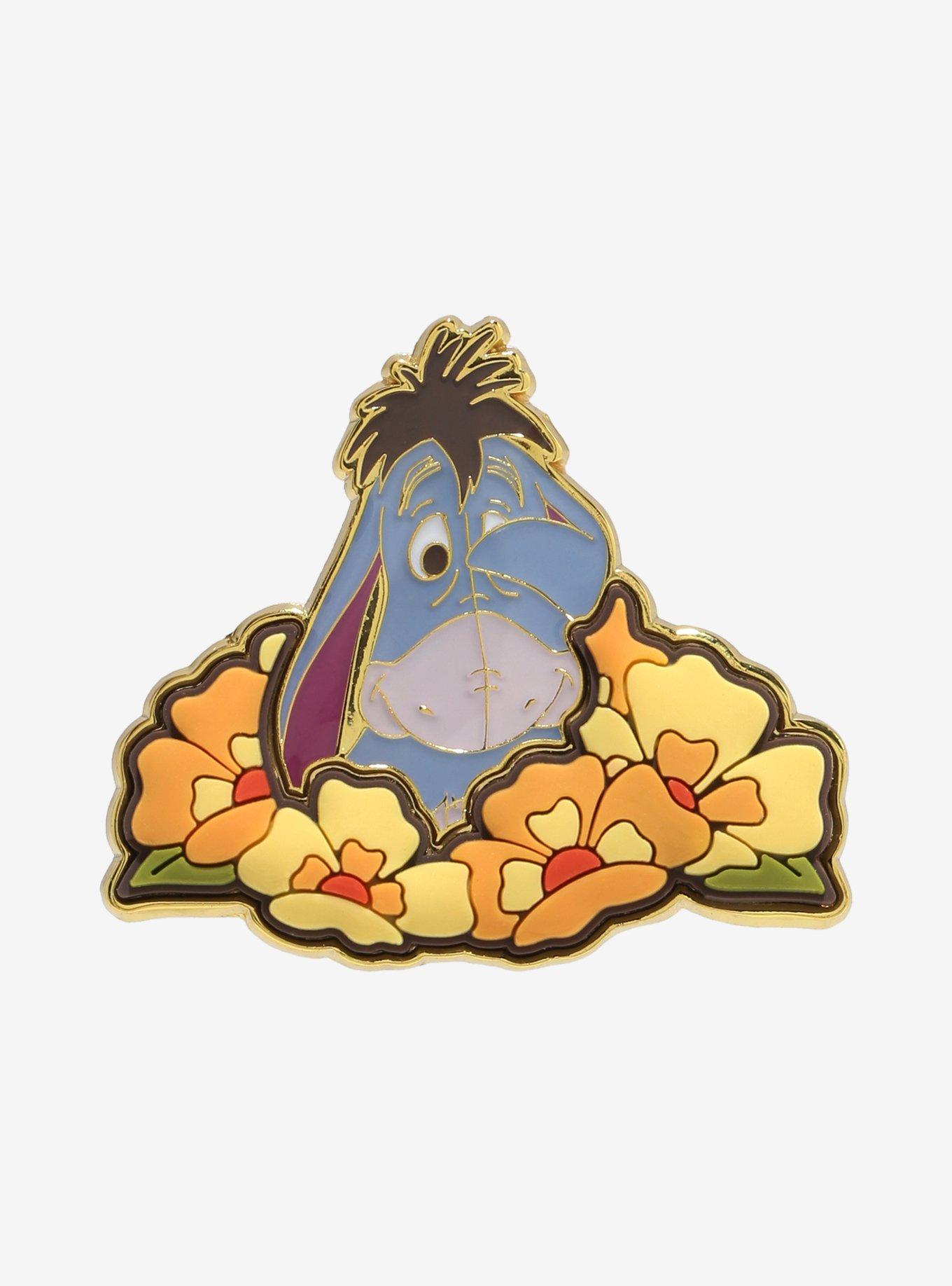 Loungefly Disney Winnie the Pooh Eeyore Floral Scented Enamel Pin — BoxLunch Exclusive, , hi-res