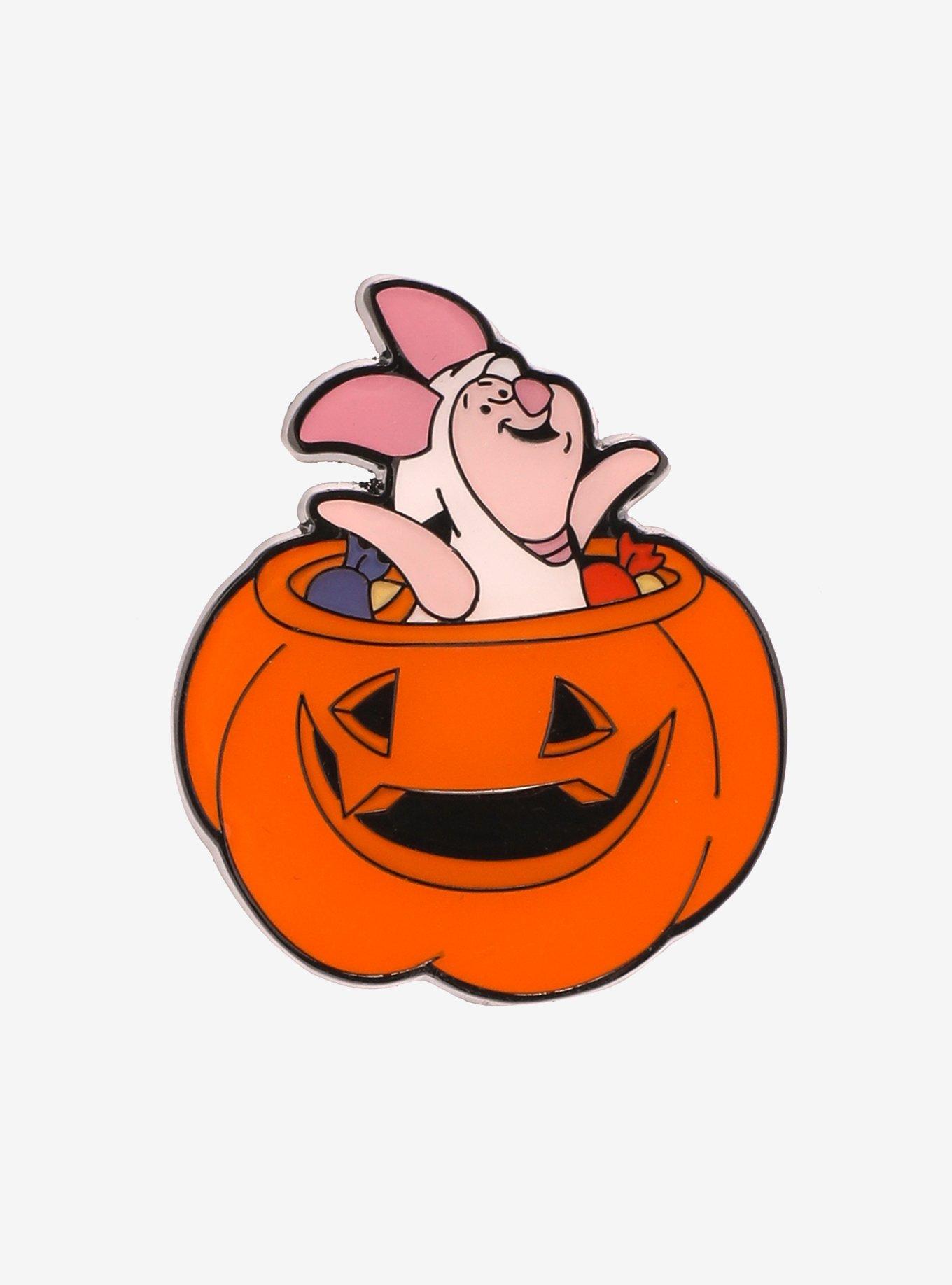 Loungefly Disney Winnie the Pooh Piglet Jack-o-Lantern Enamel Pin - BoxLunch Exclusive, , hi-res