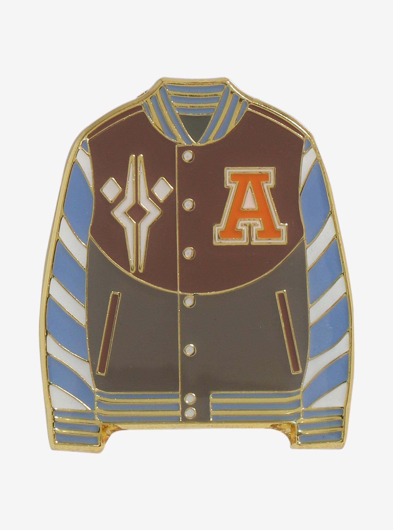 Loungefly Star Wars Ahsoka Tano Varsity Jacket Enamel Pin - BoxLunch Exclusive, , hi-res