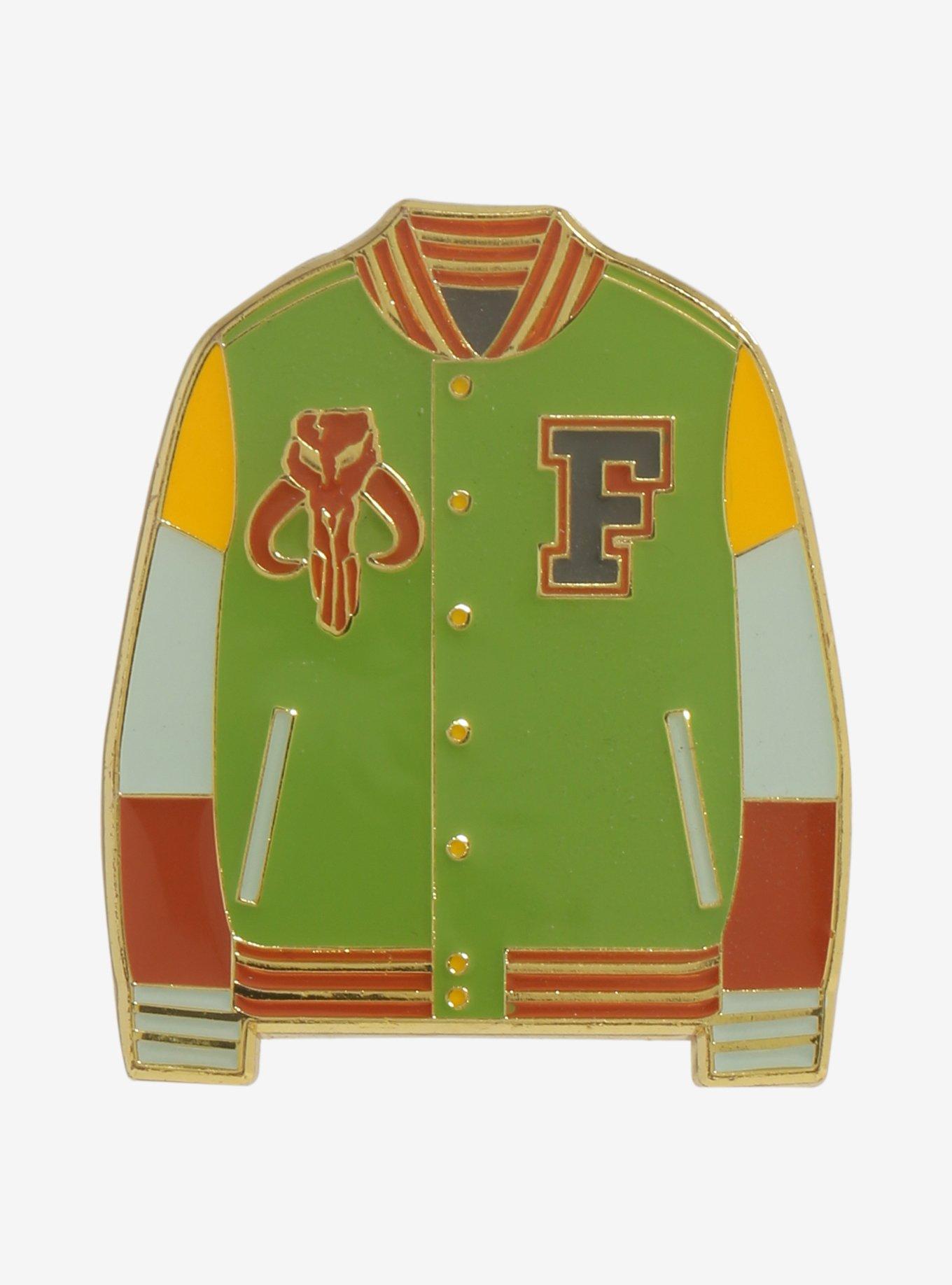 Loungefly Star Wars Boba Fett Varsity Jacket Enamel Pin - BoxLunch Exclusive, , hi-res