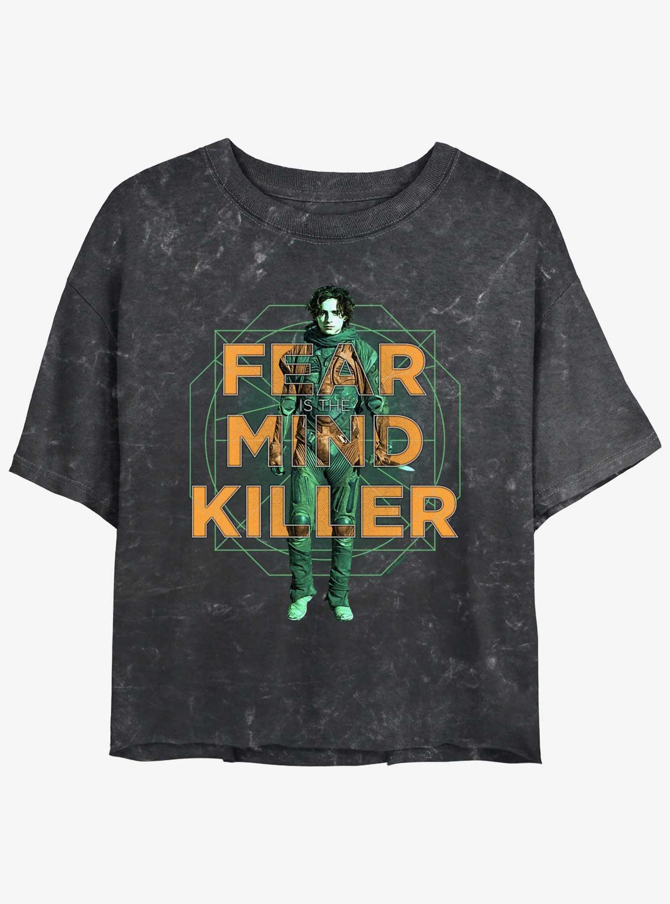 Dune Fear Is The Mind Killer Geometric Mineral Wash Womens Crop T-Shirt, , hi-res