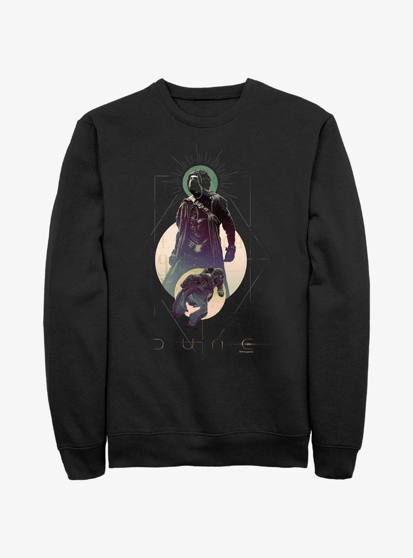 Dune Paul Atreides Moon Portrait Sweatshirt, BLACK, hi-res