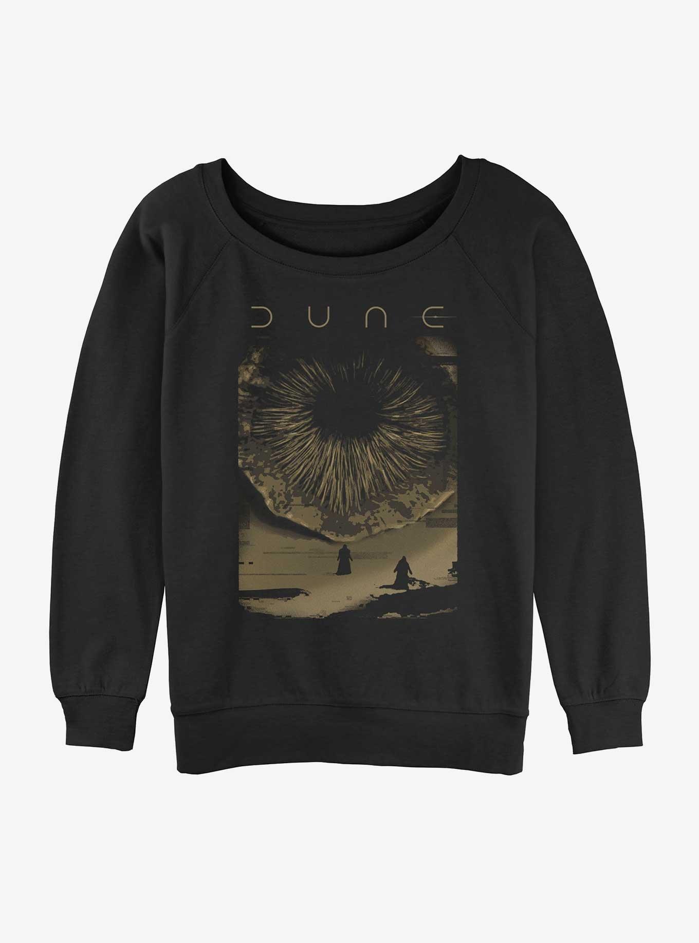 Dune Shai-Hulud Poster Womens Slouchy Sweatshirt, BLACK, hi-res