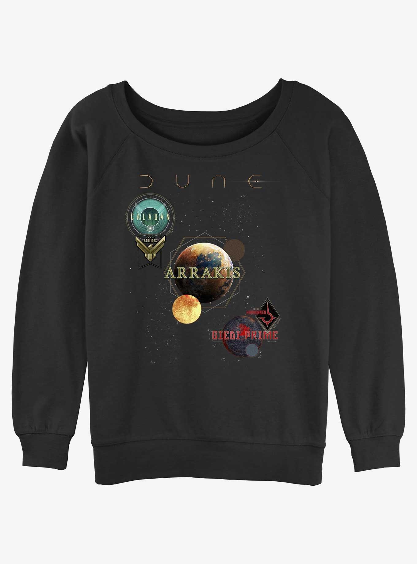 Dune Planets Poster Womens Slouchy Sweatshirt