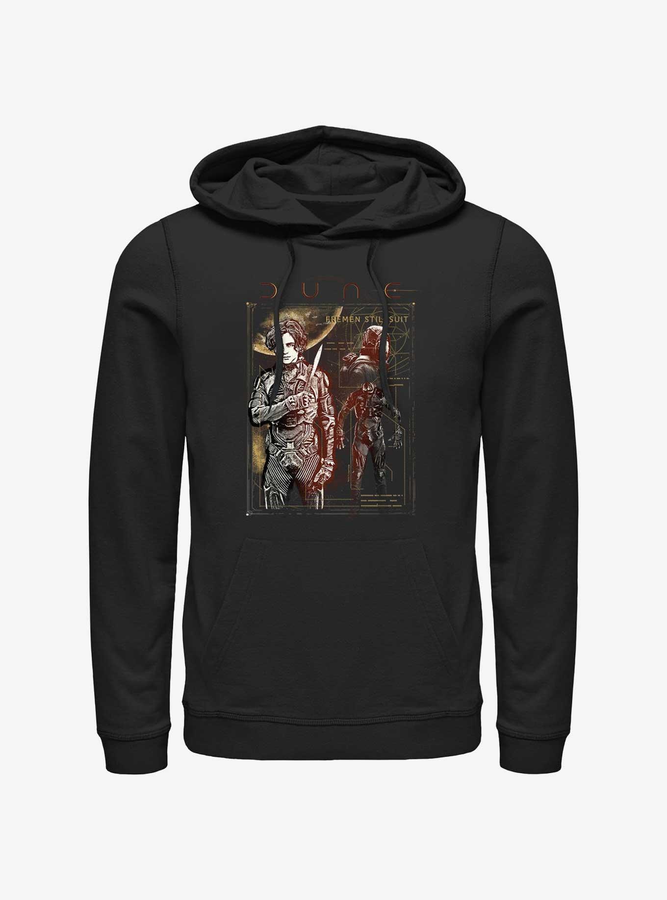 Dune Fremen Stillsuit Infographic Hoodie, BLACK, hi-res