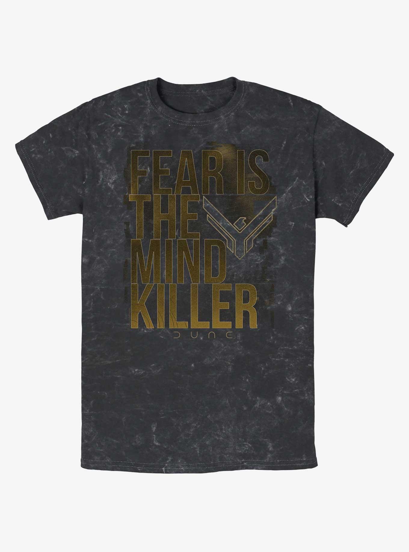 Dune Fear Is The Mind Killer Mineral Wash T-Shirt, BLACK, hi-res