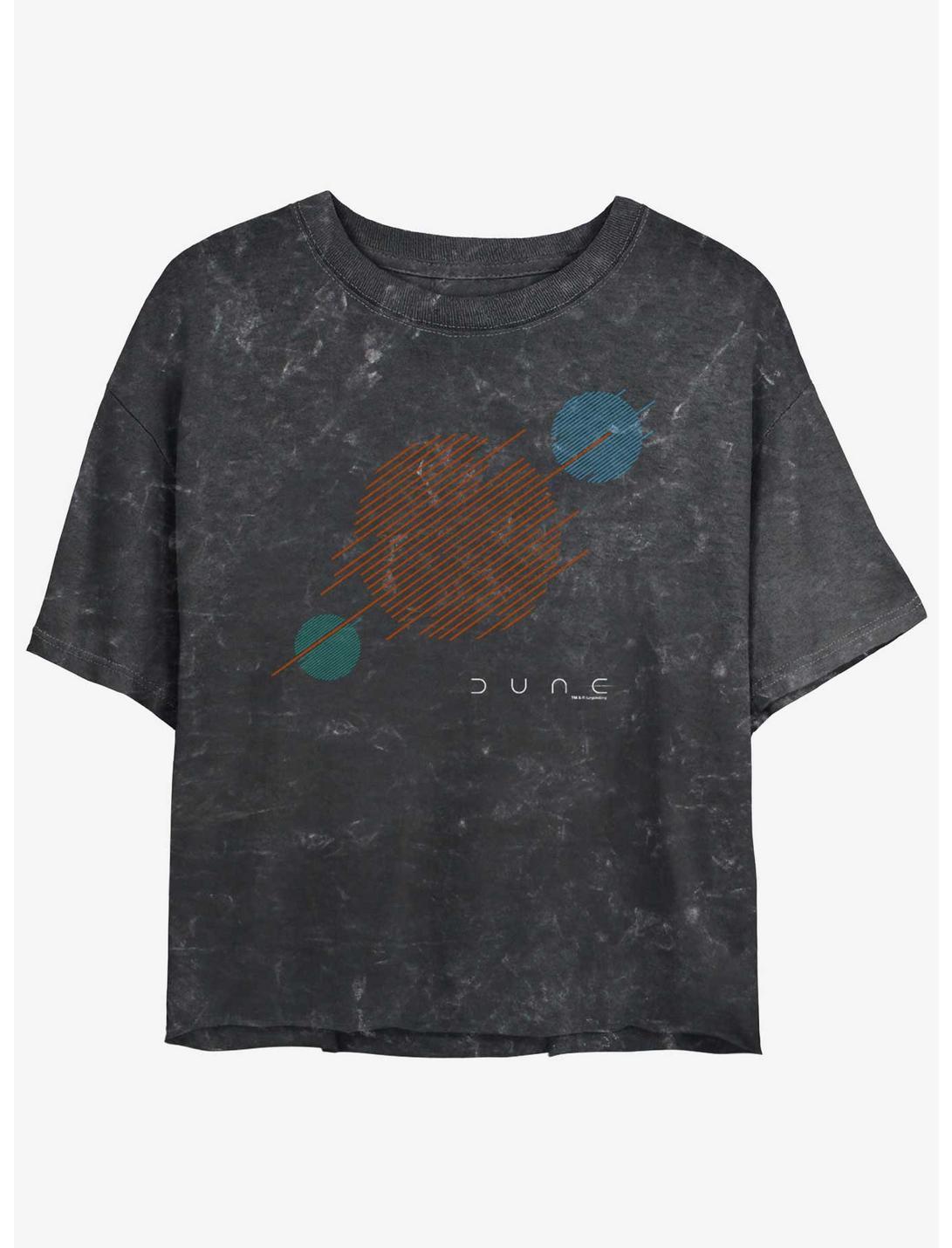 Dune Universe Icons Mineral Wash Womens Crop T-Shirt, BLACK, hi-res