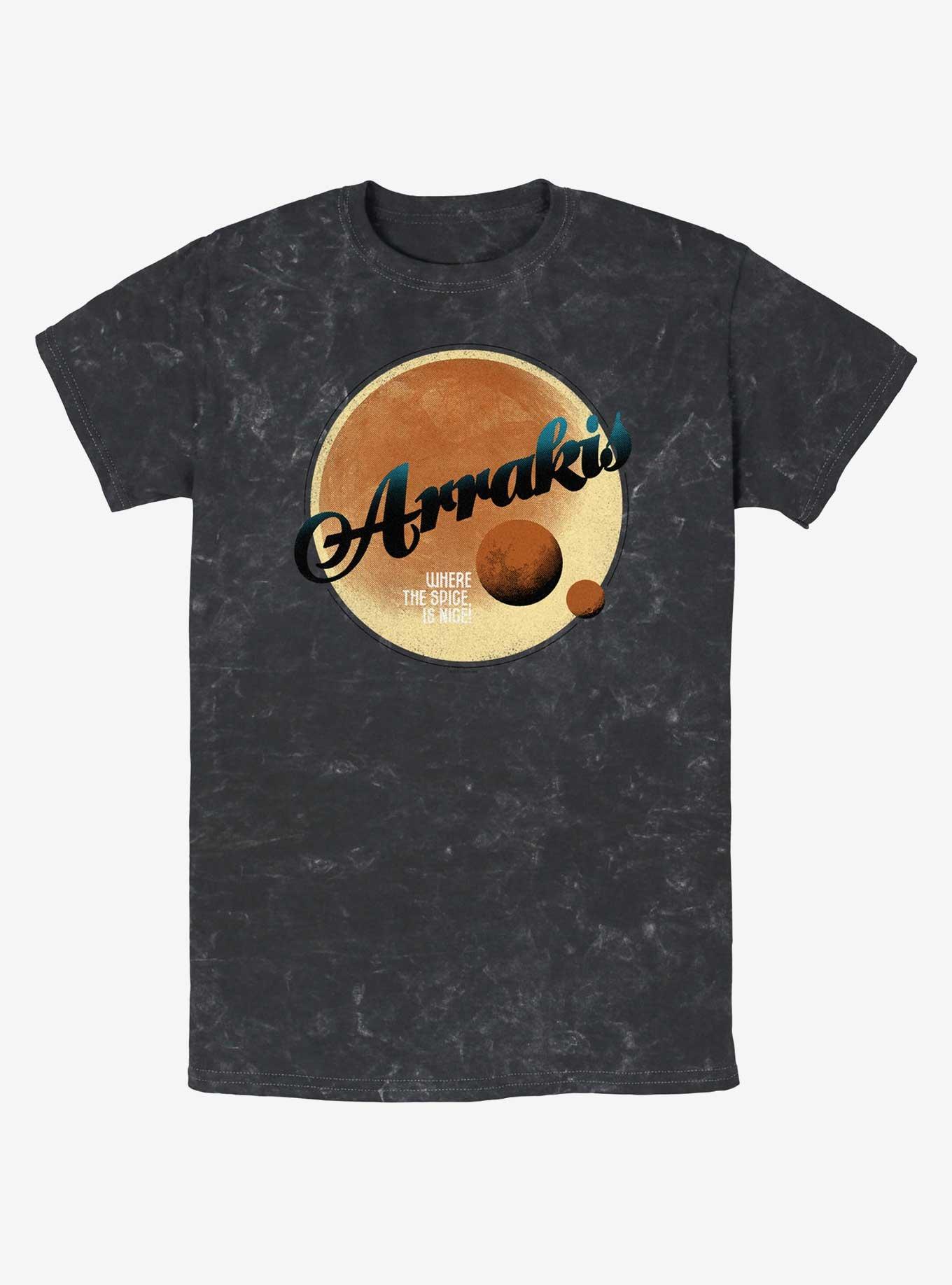 Dune Arrakis Badge Mineral Wash T-Shirt, BLACK, hi-res