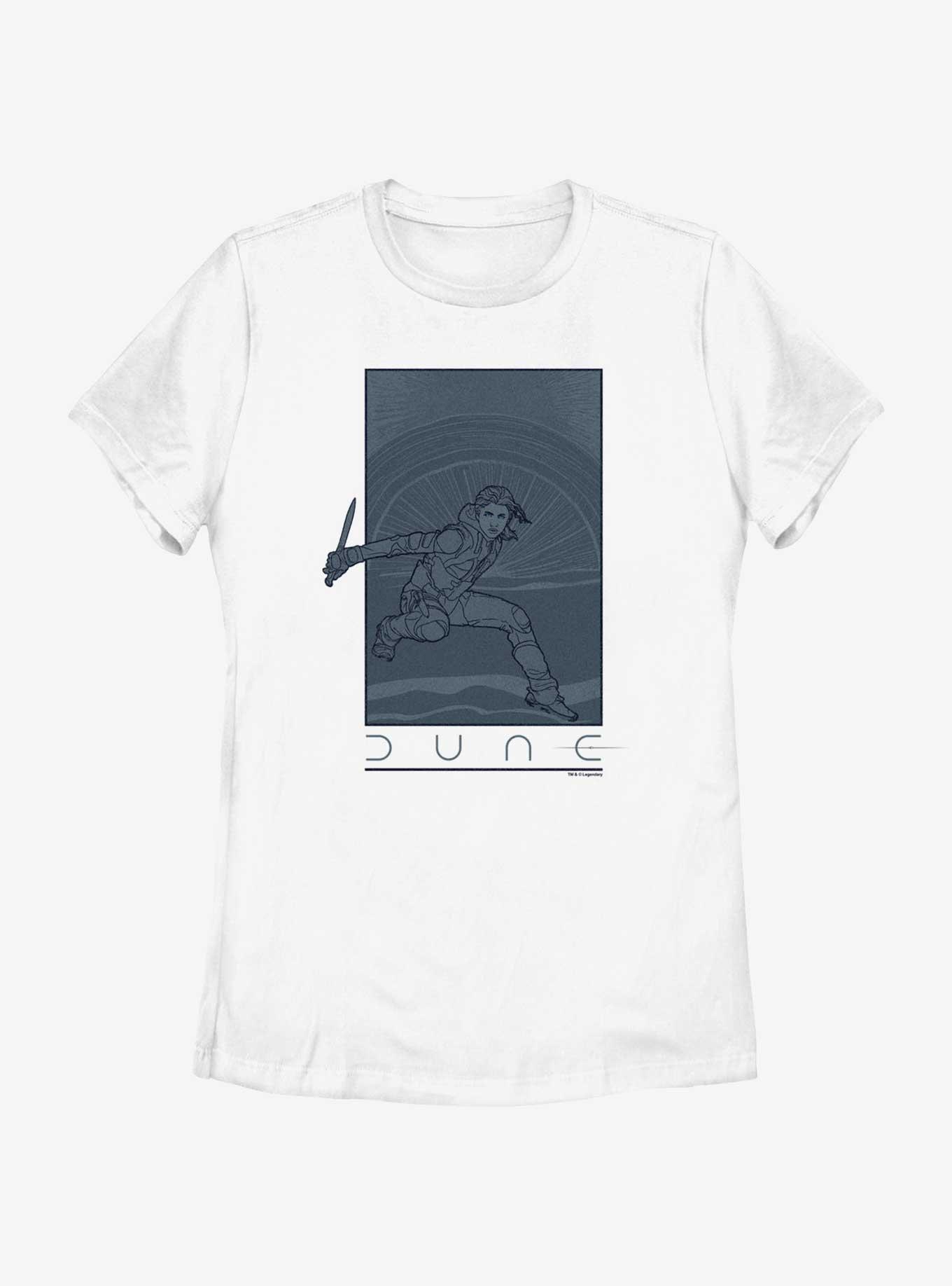 Dune Chani Retro Ilustration Womens T-Shirt, WHITE, hi-res