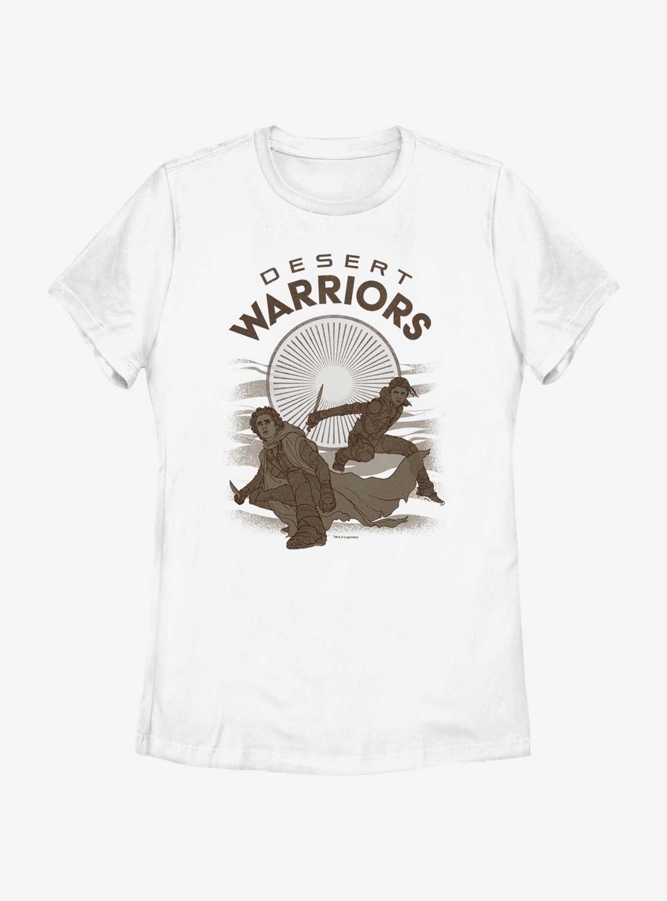 Dune Desert Warriors Illustration Womens T-Shirt, WHITE, hi-res