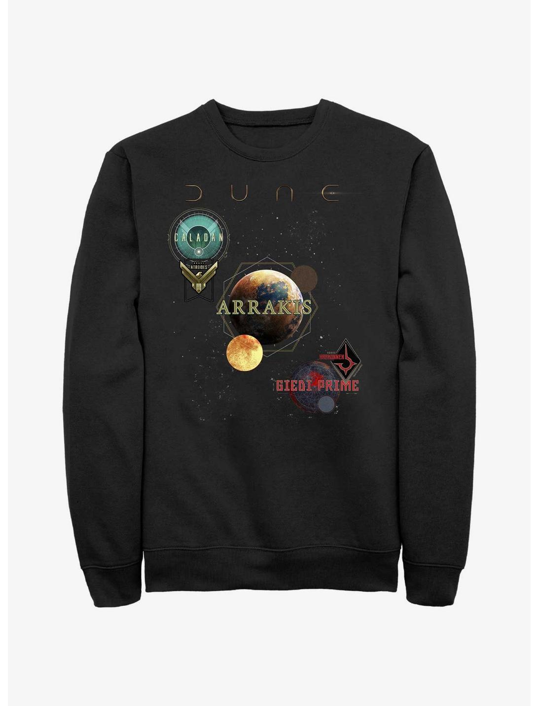 Dune Planets Poster Sweatshirt, BLACK, hi-res