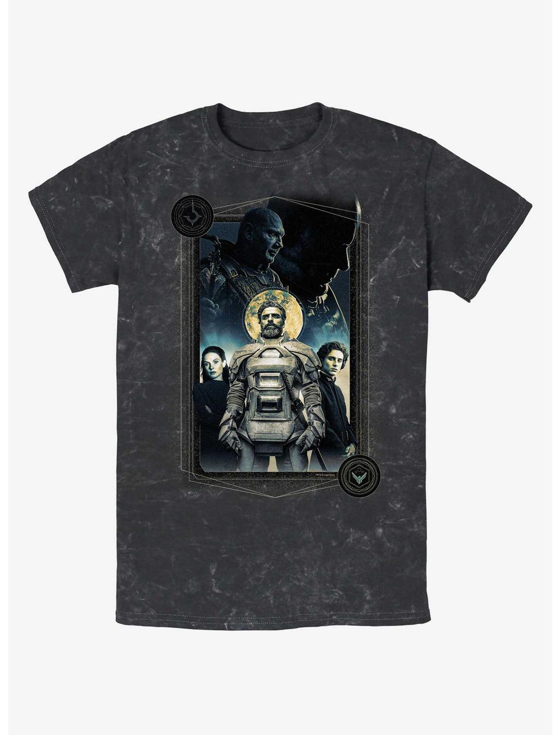 Dune Character Poster Mineral Wash T-Shirt, BLACK, hi-res