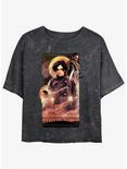 Dune Sandstorm Journey Mineral Wash Womens Crop T-Shirt, BLACK, hi-res