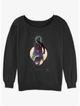 Dune Paul Atreides Moon Portrait Womens Slouchy Sweatshirt, BLACK, hi-res