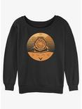 Dune Arrakis Sandworm Stamp Womens Slouchy Sweatshirt, BLACK, hi-res