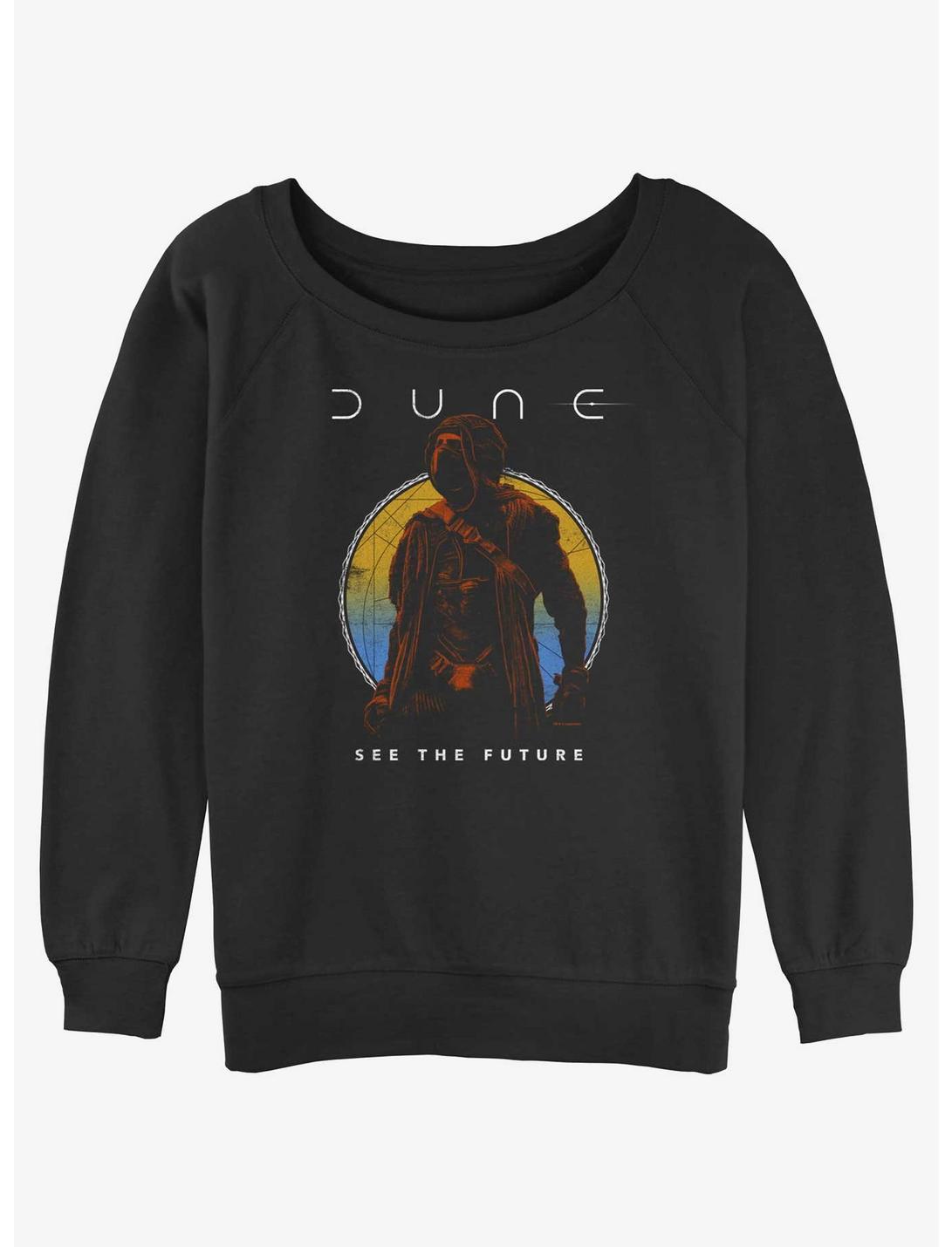Dune See The Future Womens Slouchy Sweatshirt, BLACK, hi-res