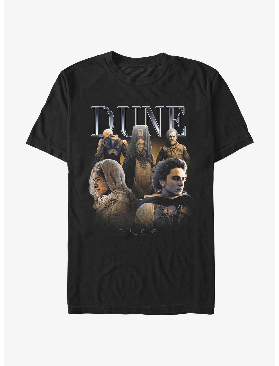 Dune Character Retro Poster T-Shirt, BLACK, hi-res