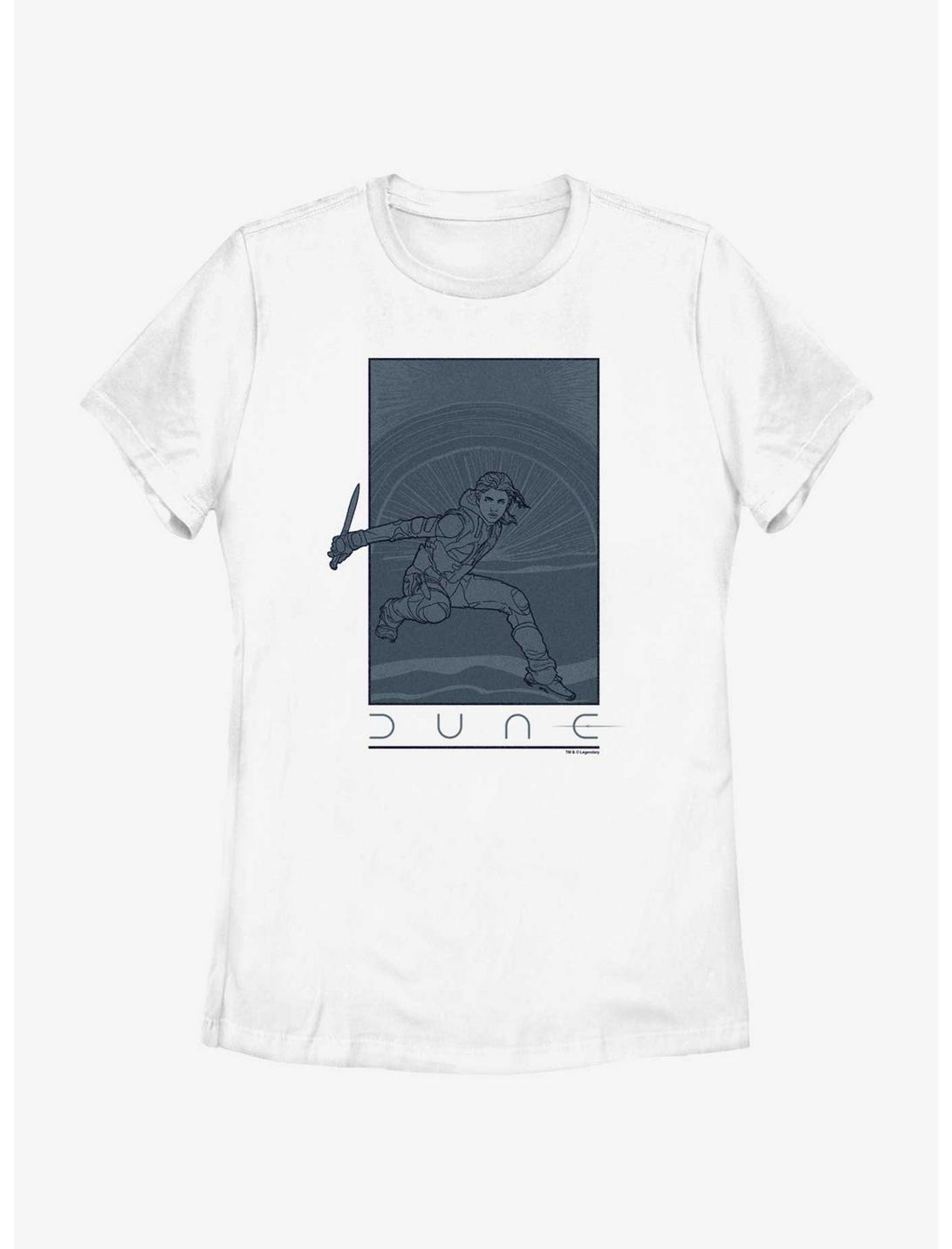 Dune Chani Retro Ilustration Womens T-Shirt, WHITE, hi-res