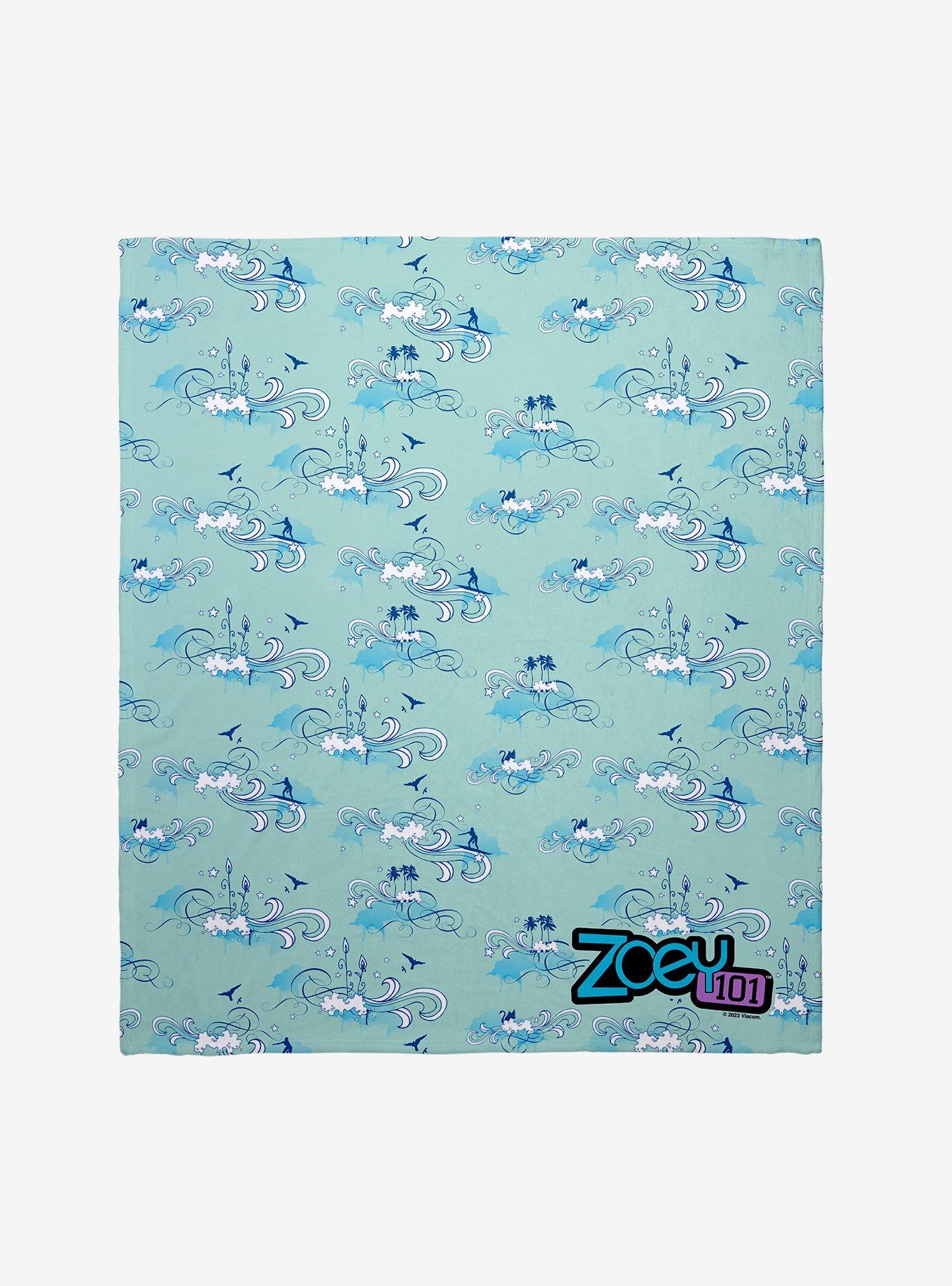 Zoey 101 Palm Trees And Waves Throw Blanket