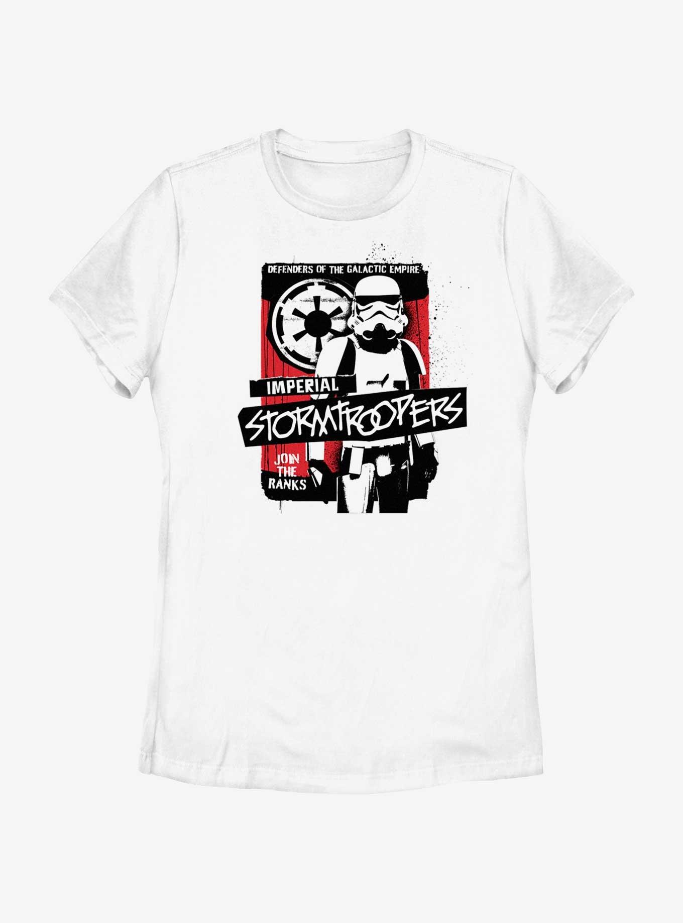 Star Wars Imperial Stormtroopers Graffiti Womens T-Shirt, WHITE, hi-res