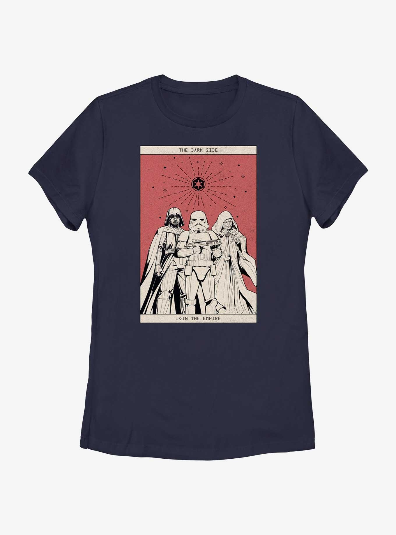 Star Wars The Dark Side Tarot Womens T-Shirt, NAVY, hi-res