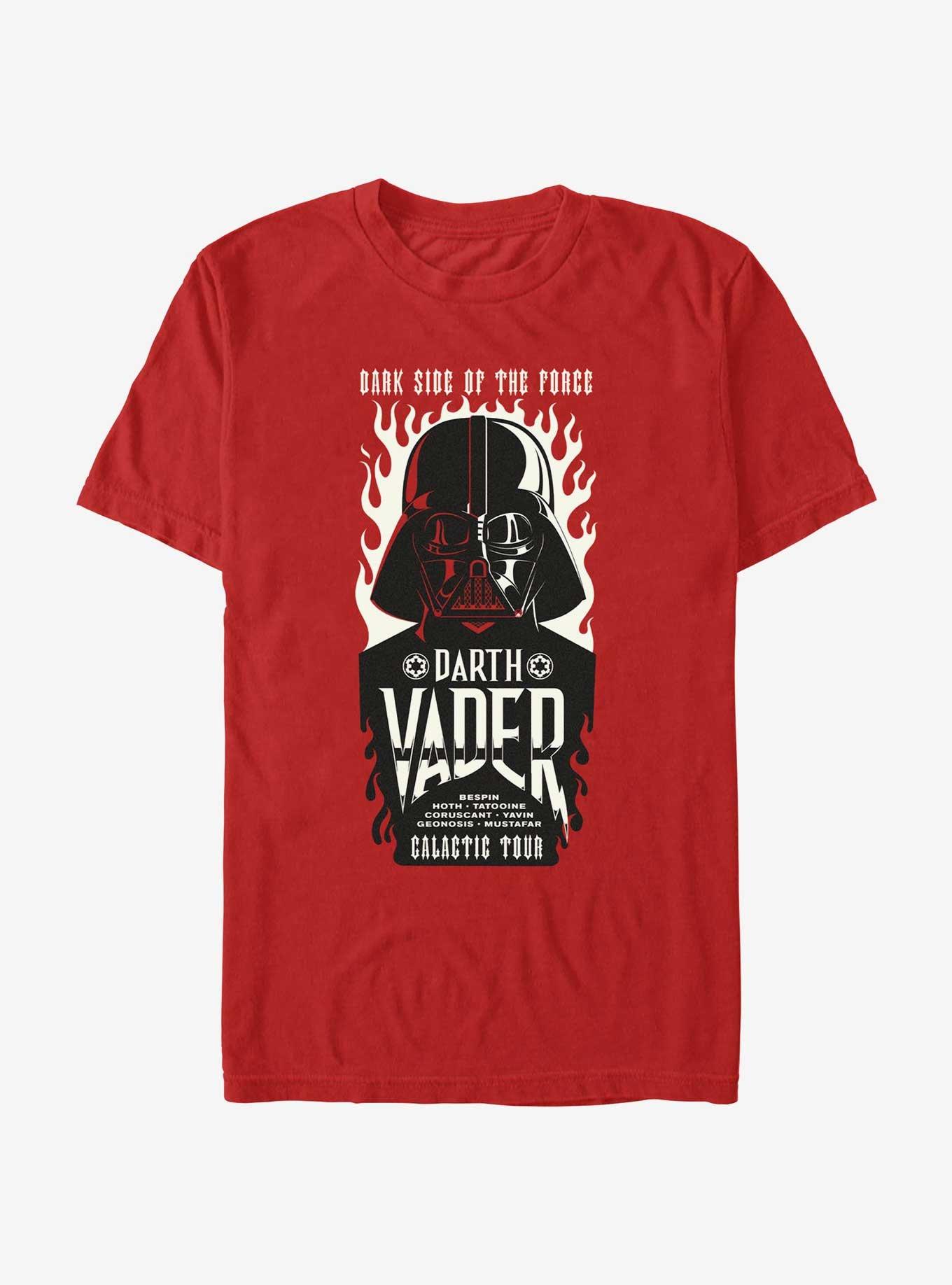 Star Wars Darth Vader Galactic Tour Flames Poster T-Shirt, , hi-res