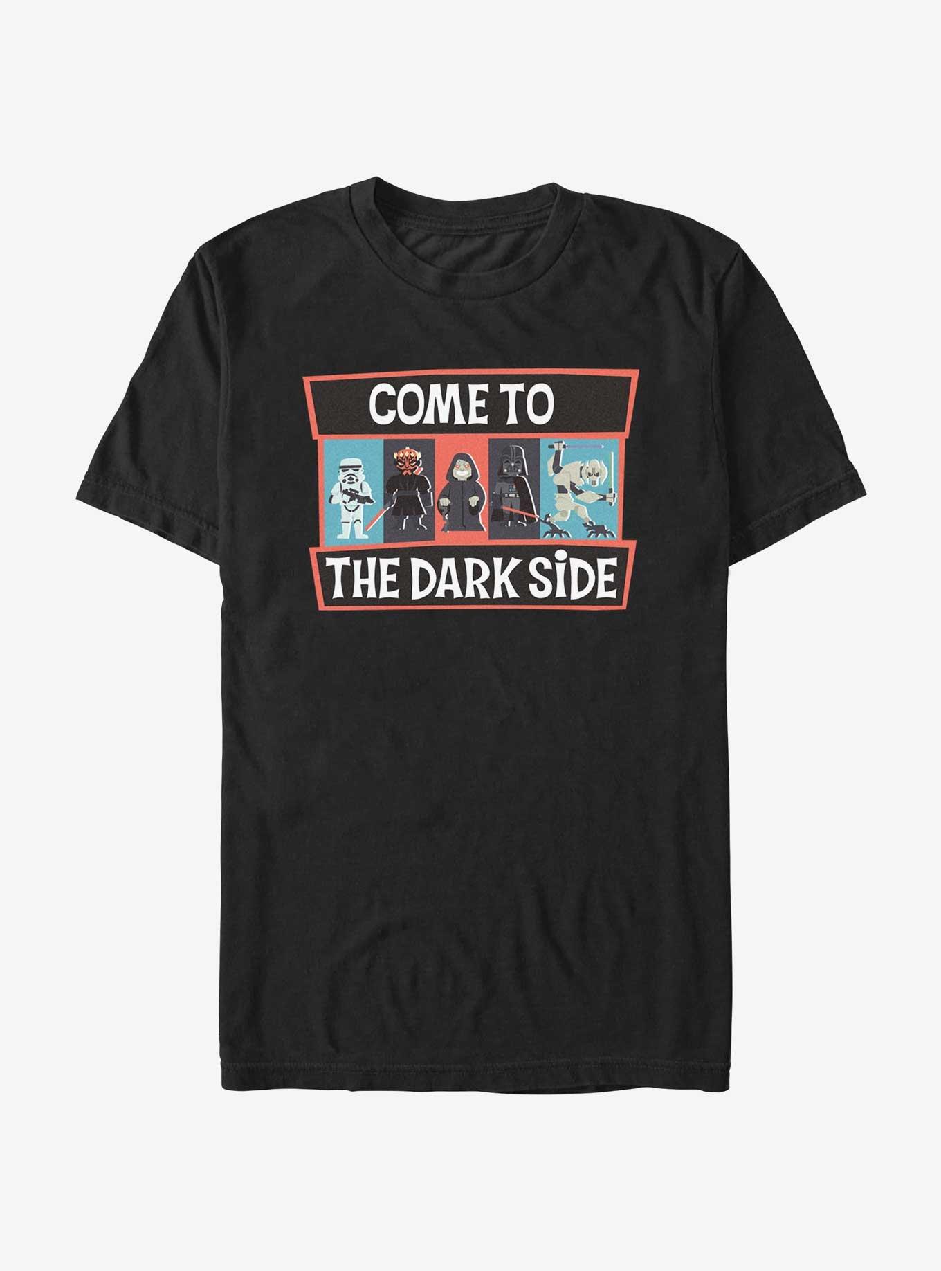 Star Wars Come To Dark Side Animated Style T-Shirt, BLACK, hi-res