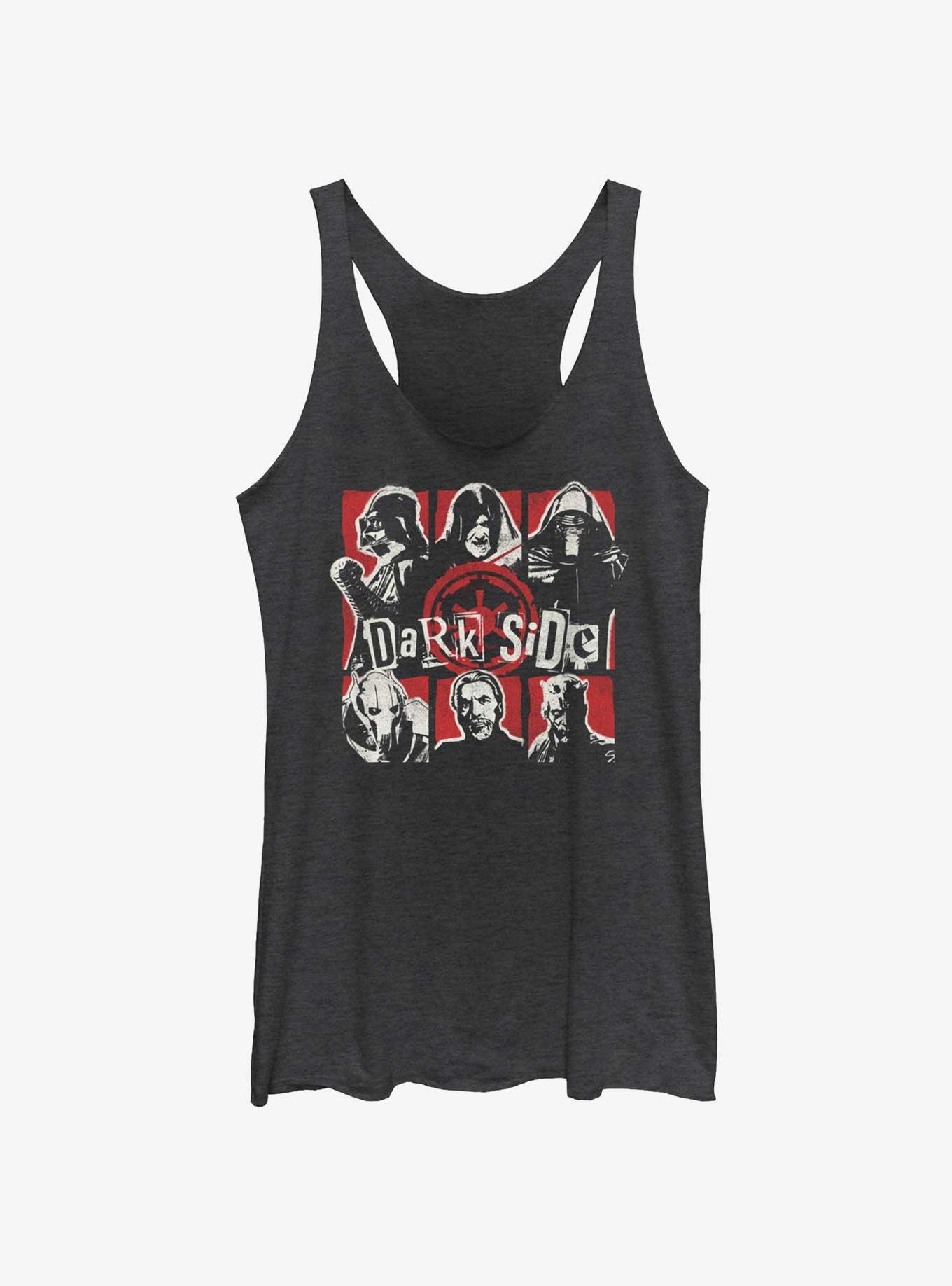 Star Wars Dark Side Grid Womens Tank Top, BLK HTR, hi-res