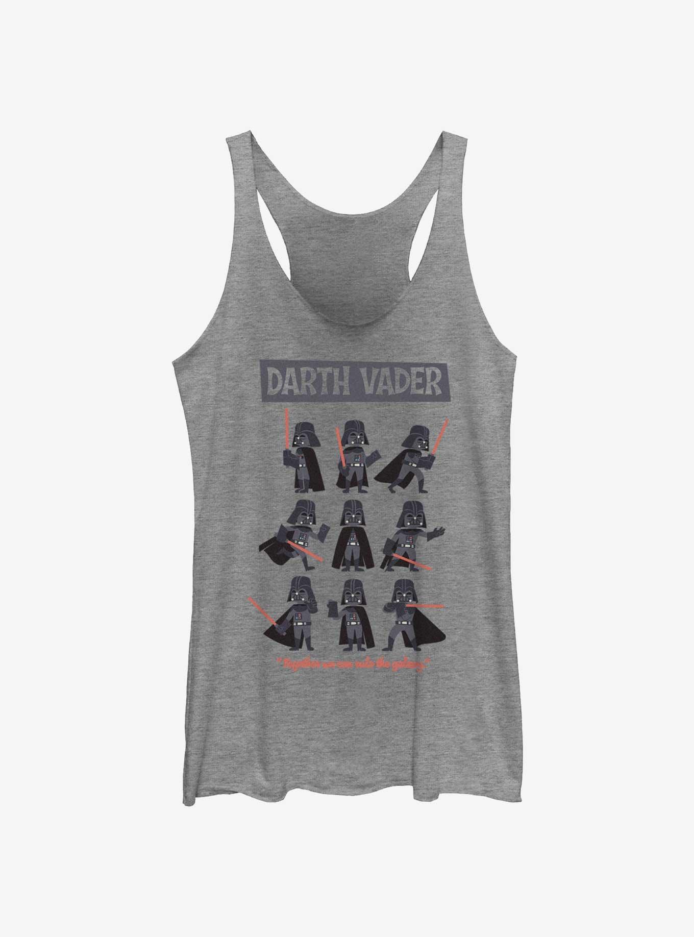 Star Wars Darth Vader Pose Collage Womens Tank Top, GRAY HTR, hi-res