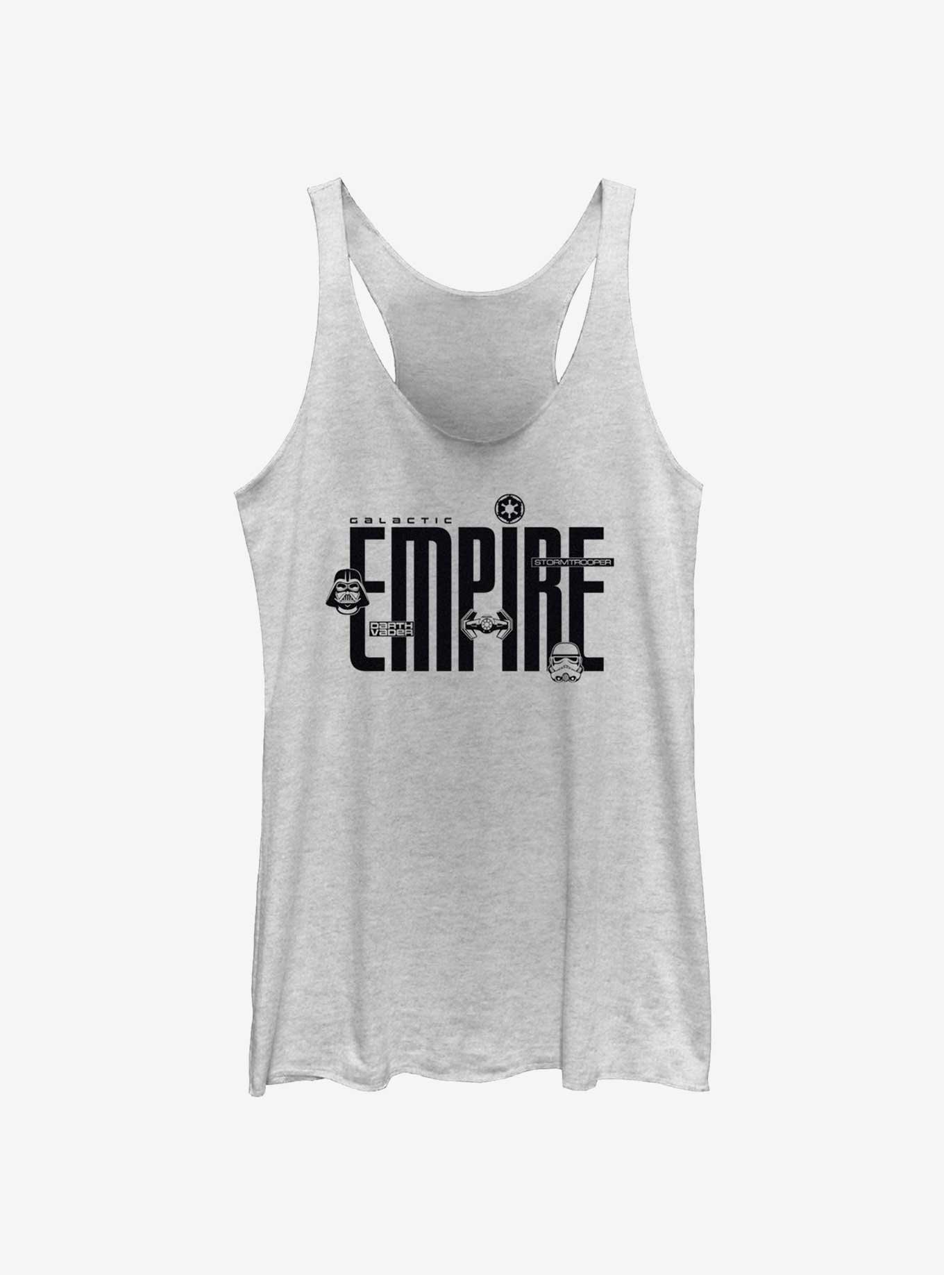 Star Wars Galactic Empire Logo Icons Womens Tank Top, WHITE HTR, hi-res