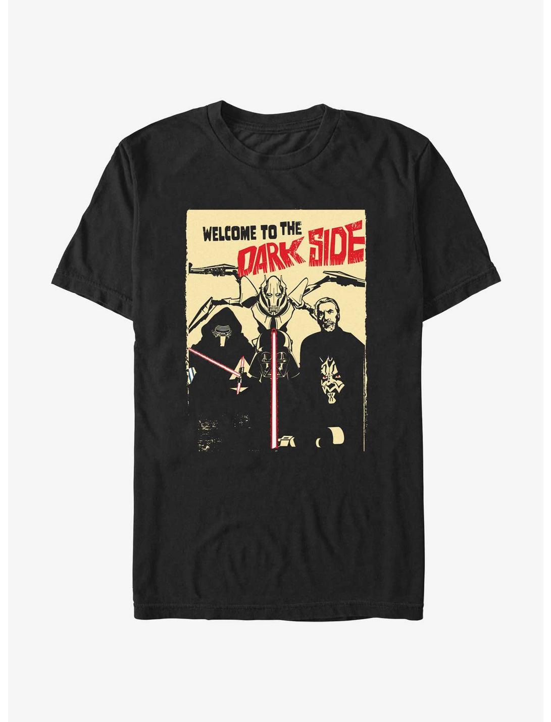 Star Wars Welcome To The Dark Side Retro Poster T-Shirt, BLACK, hi-res