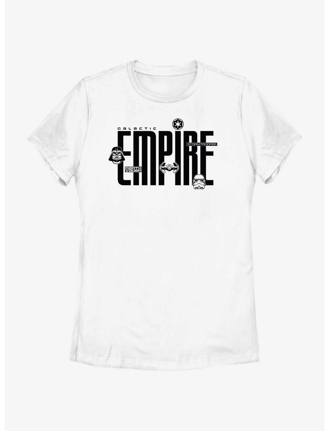 Star Wars Galactic Empire Logo Icons Womens T-Shirt, WHITE, hi-res