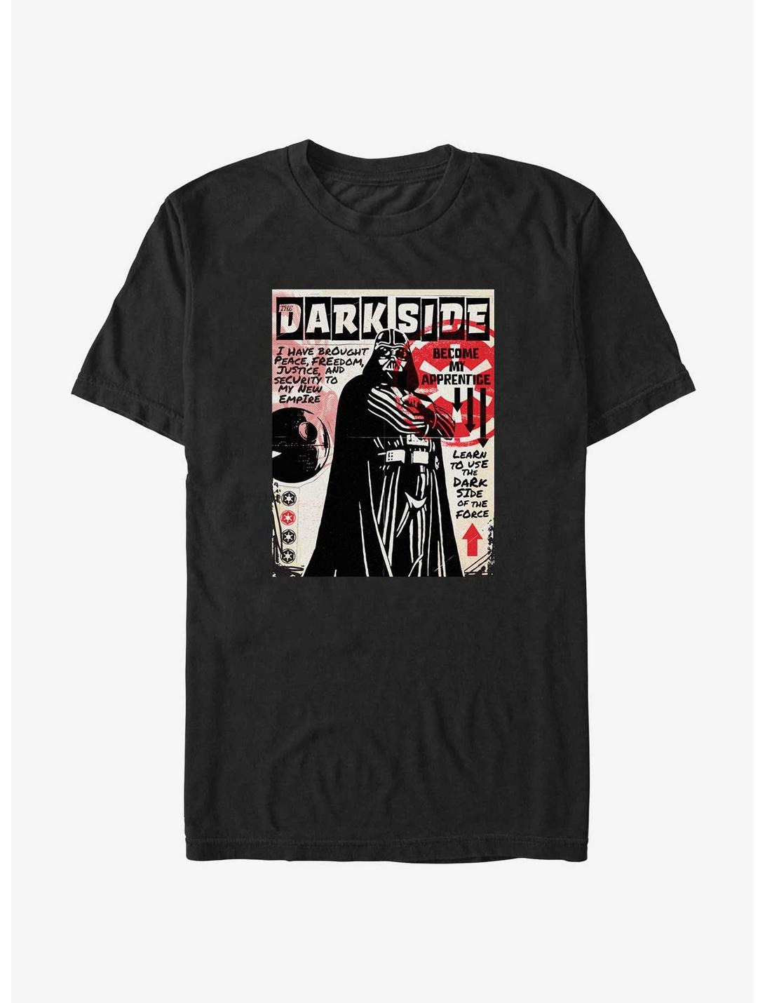 Star Wars Dark Side Zine Cover T-Shirt, BLACK, hi-res