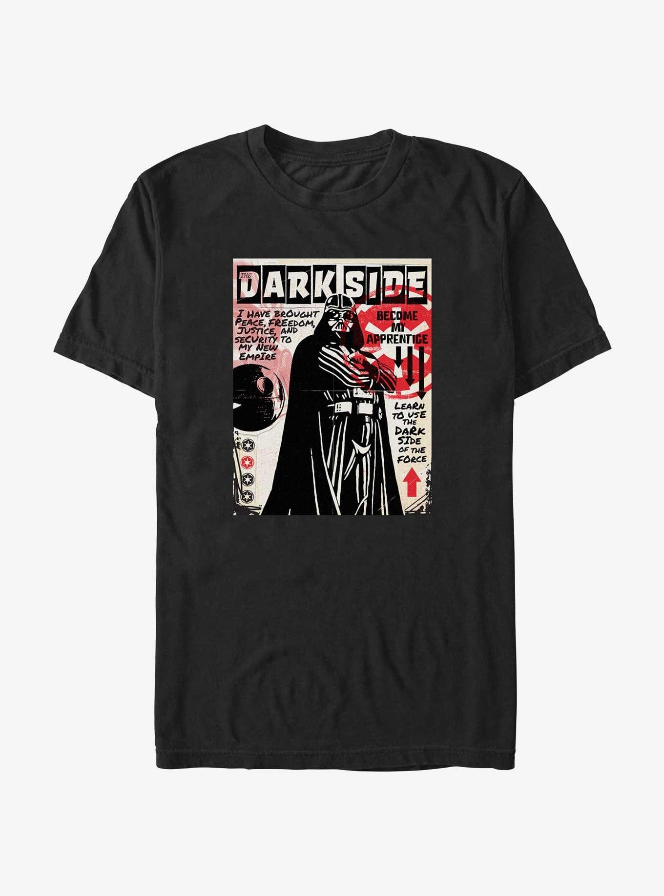 Star Wars Dark Side Zine Cover T-Shirt, BLACK, hi-res