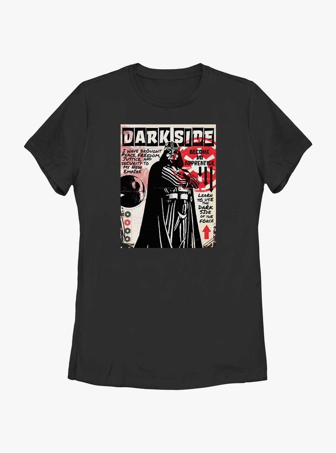 Star Wars Dark Side Zine Cover Womens T-Shirt, BLACK, hi-res