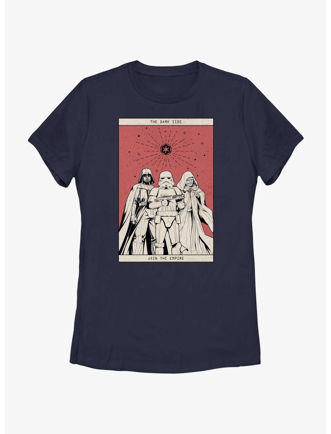 Star Wars The Dark Side Tarot Womens T-Shirt, NAVY, hi-res